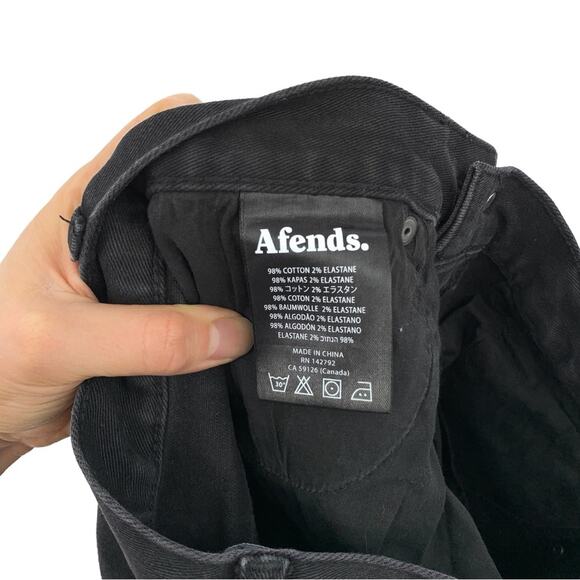 AFENDS High Rise Skinny Jean Washed Black 4 - Picture 7 of 12